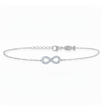 Bracelet Infinity pour femme en argent 925 avec zircon 0031L