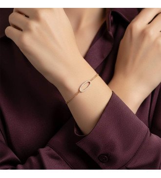 Γυναικείο Βραχιόλι Άπειρο Χρυσό Ζιργκόν Δώρο Πολυτελείας 0006K