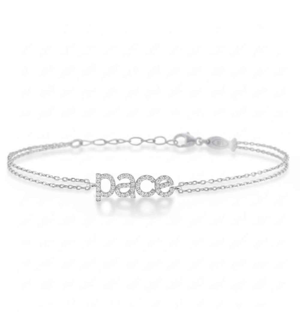 Minimal Pulsera de Plata para Mujer con Circonita 0041L