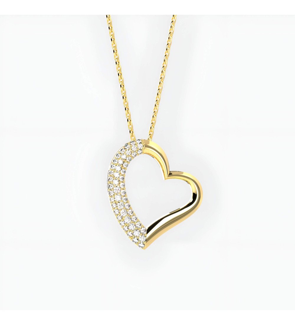 Collana Donna Pave Heart 0469K