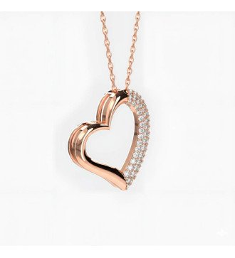 Silber dünnes Herz Halskette Rose Gold Liebe Geschenk 0469R