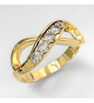 Anillo Infinito de Mujer Chevalier de Plata Hecho a Mano en Oro