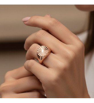 Кольцо Шевалье с геометрическим узором 0893R