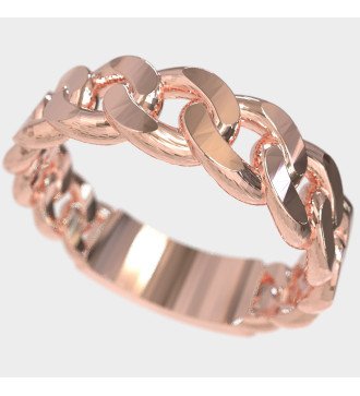 Anillo de cadena minimalista y moderno para mujer 0895R