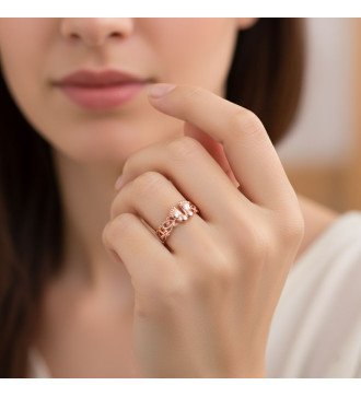 Серебряное кольцо для ног младенца в розовом золоте подарок для