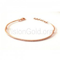 Χρυσό βραχιόλι με μπριγιάν