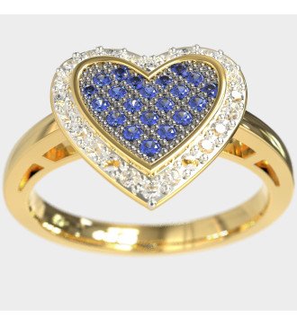 Regalo per la donna Anello a cuore in oro 9 carati 0660KMPP