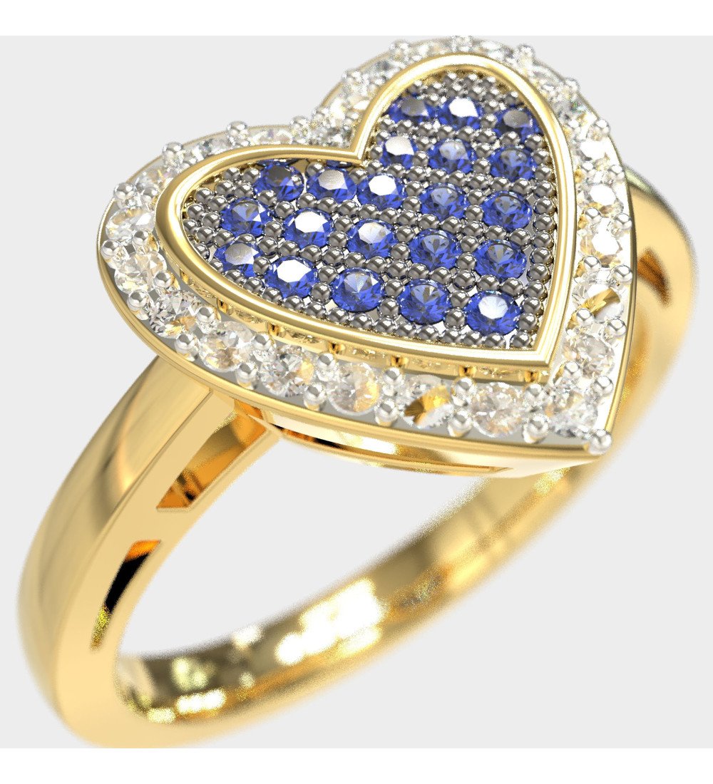 Regalo per la donna Anello a cuore in oro 9 carati 0660KMPP