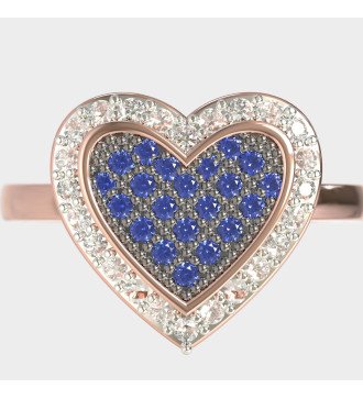 9 Carat Heart Ring Rose Gold Ideal Gift 0660RMPP