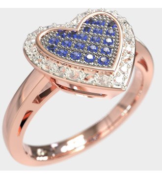 9 Karat Herz Ring Rose Gold Ideal Geschenk 0660RMPP