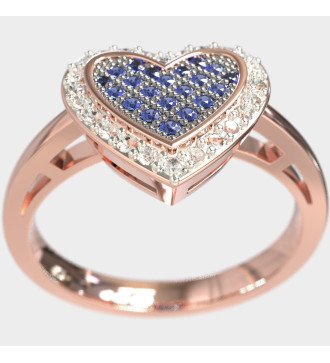 9 Carat Heart Ring Rose Gold Ideal Gift 0660RMPP