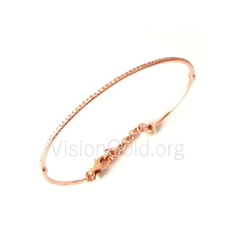 Χρυσό βραχιόλι με μπριγιάν