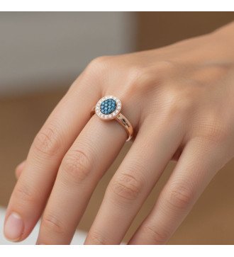 Впечатляющее овальное кольцо 9 карат подарок для женщины 0697R