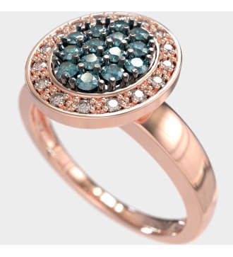 Beeindruckende 9 Karat Oval Ring Geschenk für Frau 0697R