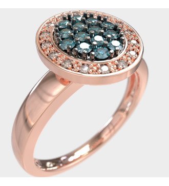 Beeindruckende 9 Karat Oval Ring Geschenk für Frau 0697R