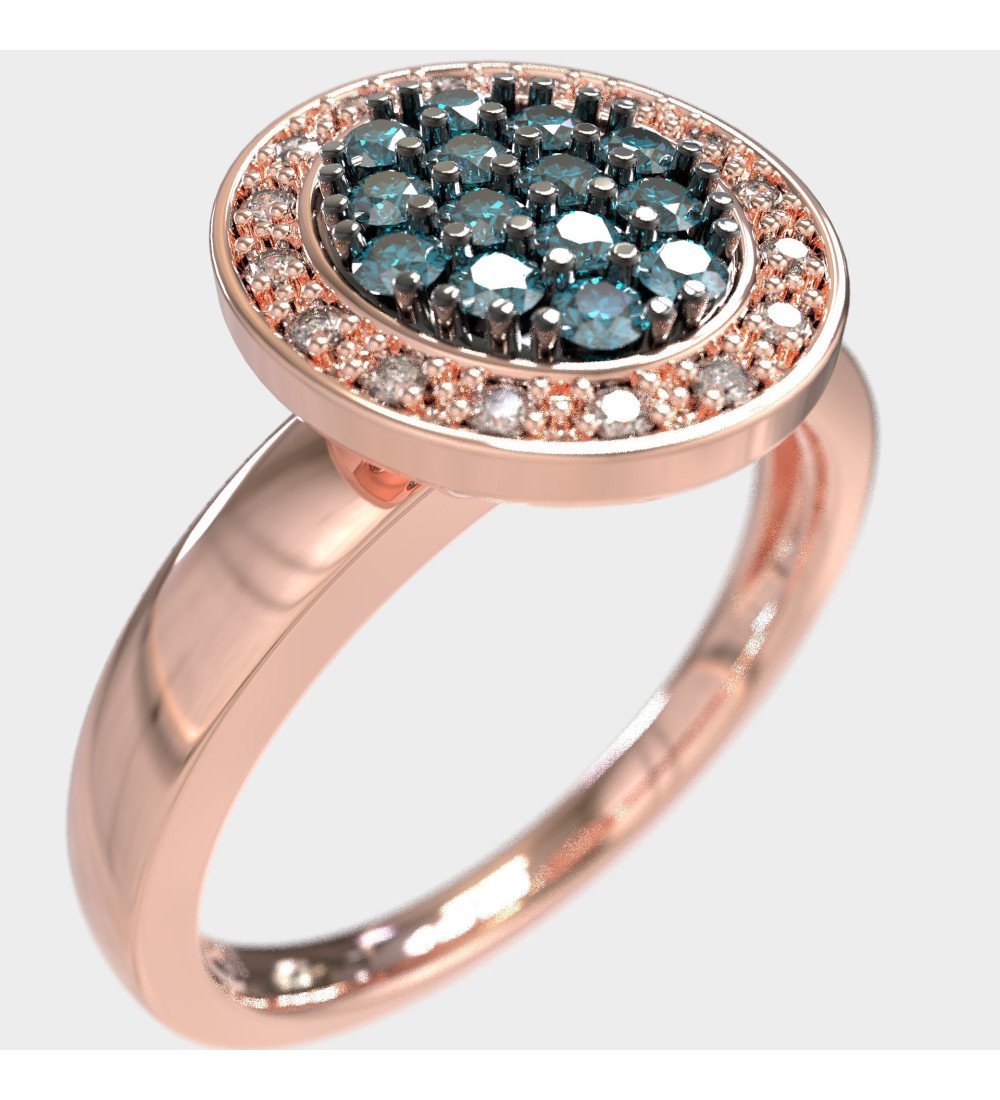 Beeindruckende 9 Karat Oval Ring Geschenk für Frau 0697R