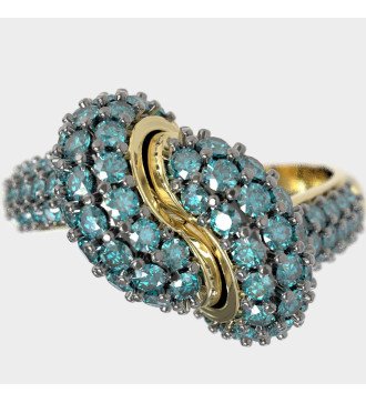 Anello da donna con nodo d'amore da 9 carati e zirconi