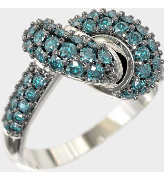 Romantic 9 Carat Love Knot Ring White Gold Gift For Her 0644LMPP