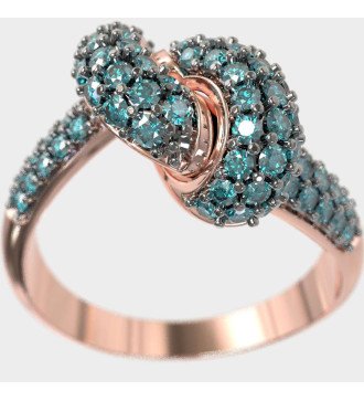 The Sweetest Gift Anillo Nudo de Amor Oro Rosa 9 Kilates