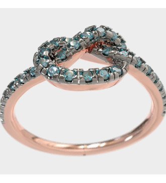 anello 9k con nodo Anello di lusso scelto per un regalo d'amore