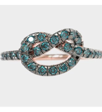 bague 9k avec noeud Choix de bague luxueuse pour un cadeau