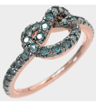 bague 9k avec noeud Choix de bague luxueuse pour un cadeau