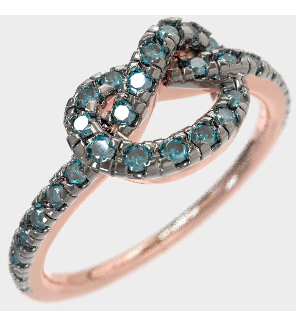 9k Anillo Con Nudo Lujoso Anillo Elección Para Un Regalo De