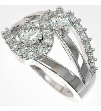 Anello moderno di lusso da 9 carati per regalo 0619L