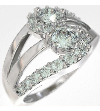 Luxueuse bague moderne 9 carats pour cadeau 0619L