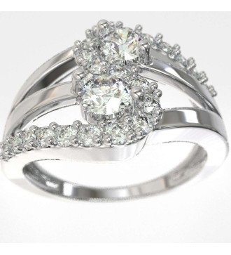 Anello moderno di lusso da 9 carati per regalo 0619L