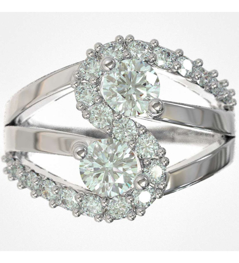 Anello moderno di lusso da 9 carati per regalo 0619L