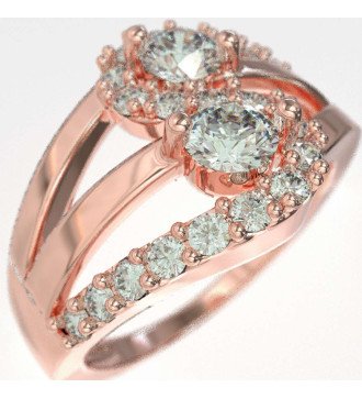 anillo Para Ella De 9 Quilates En Oro Rosa 0619R