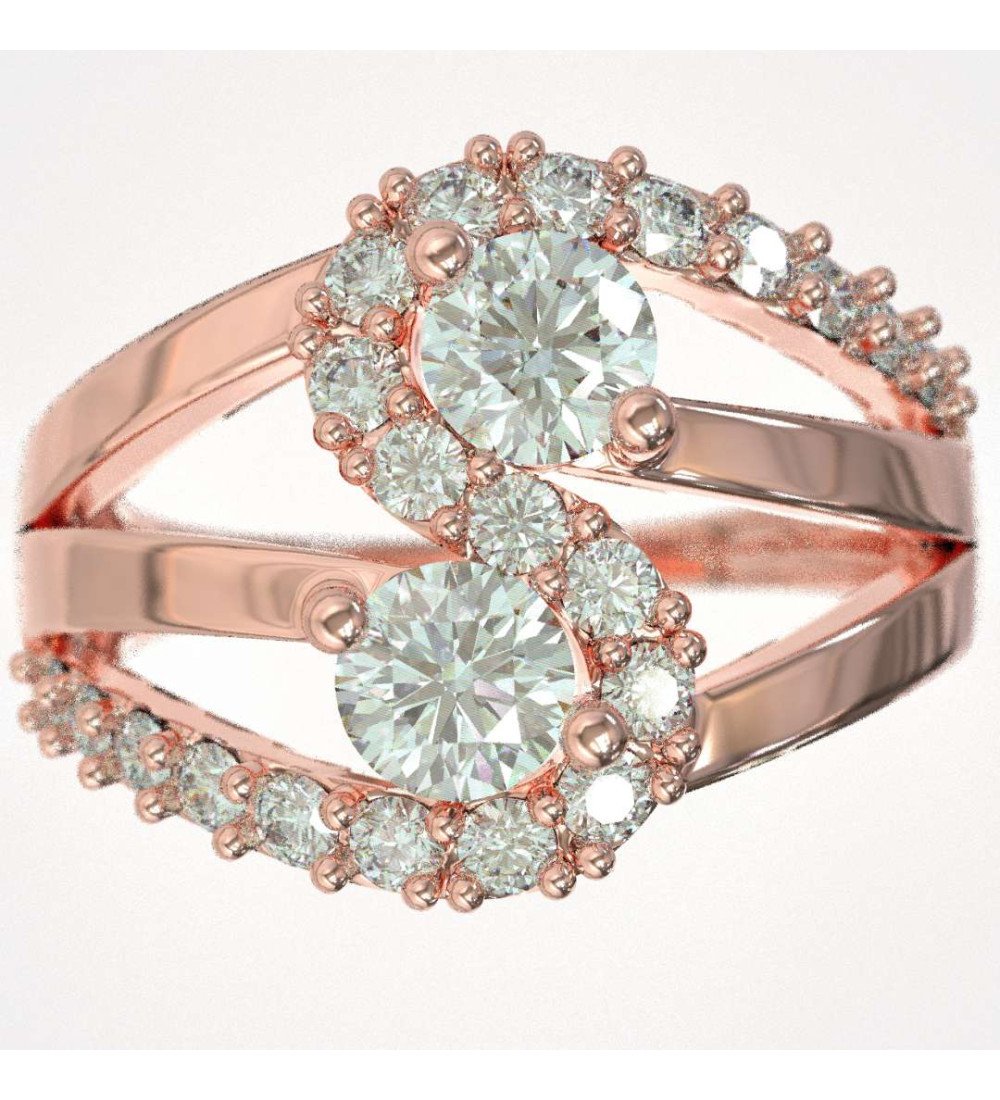 anillo Para Ella De 9 Quilates En Oro Rosa 0619R