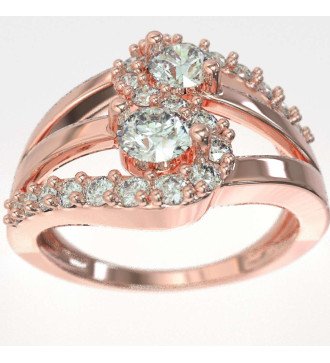 anillo Para Ella De 9 Quilates En Oro Rosa 0619R