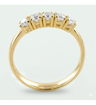 Anello dell'eternità in oro con zircone 14K Regalo di lusso per