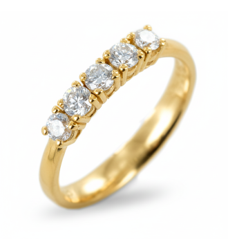 Anello dell'eternità in oro con zircone 14K Regalo di lusso per