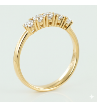 Anello dell'eternità in oro con zircone 14K Regalo di lusso per