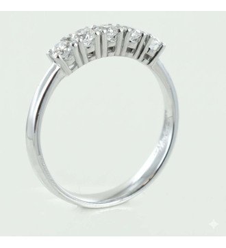 Bague intemporelle en or blanc Cadeau d'anniversaire et de