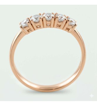 anello di eternità in oro rosa 14 carati Regalo di fidanzamento