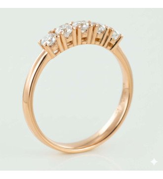 bague d'éternité en or rose 14 carats Cadeau d'anniversaire et