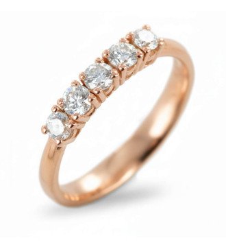 bague d'éternité en or rose 14 carats Cadeau d'anniversaire et