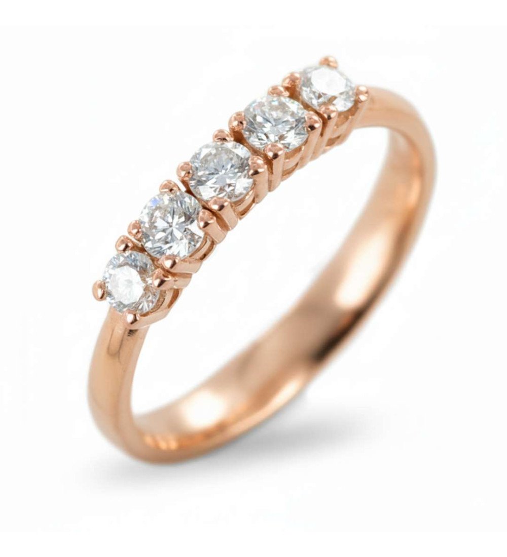 14 Karat Rose Gold Eternity Ring Jahrestag und Verlobung