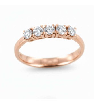 14 Karat Rose Gold Eternity Ring Jahrestag und Verlobung