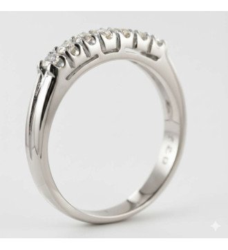 Elegant Eternity White Gold Ring Ideal Gift for Engagement and
