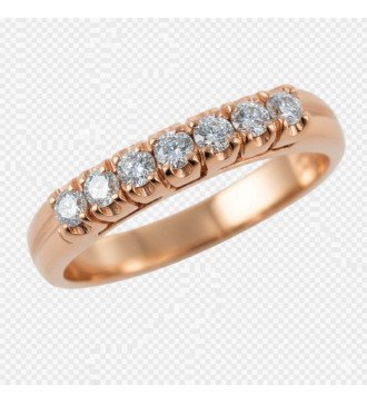 Timeless 14K White Gold Halph Eternity Ring with Sparkling