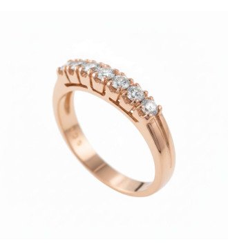 Atemporal Anillo de oro blanco de 14 quilates Halph Eternity