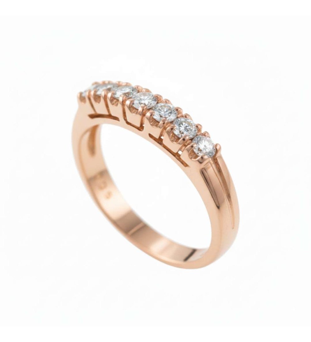 Timeless 14K White Gold Halph Eternity Ring with Sparkling