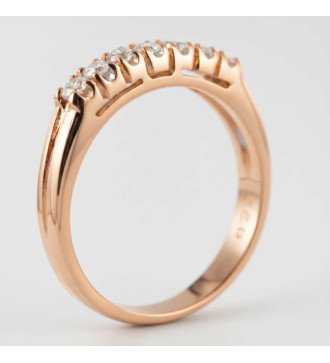 Timeless 14K White Gold Halph Eternity Ring with Sparkling