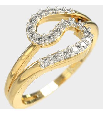 Women's 9 Karat Gold Infinity Ring 0637K