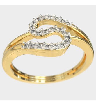 Damen 9 Karat Gold Unendlichkeitsring 0637K